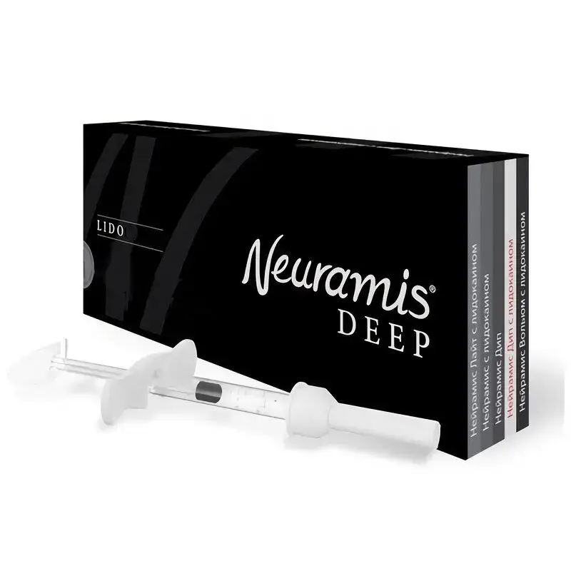 Нейрамис филлеры. Neuramis Deep Lidocaine. Филлер в черной упаковке. Препарат Neuramis для губ.